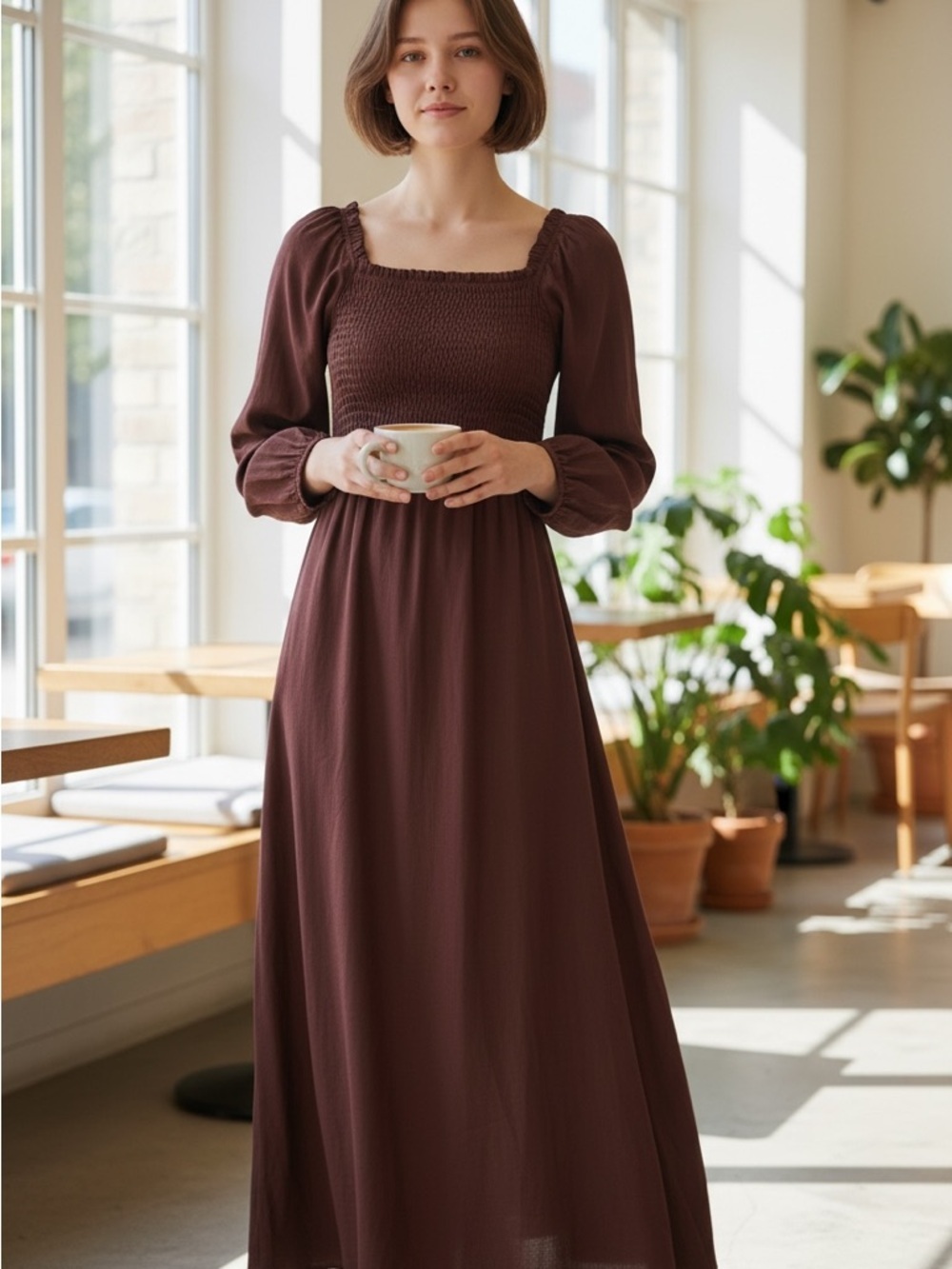 LUSH NWT Smocked Maxi Dress Large